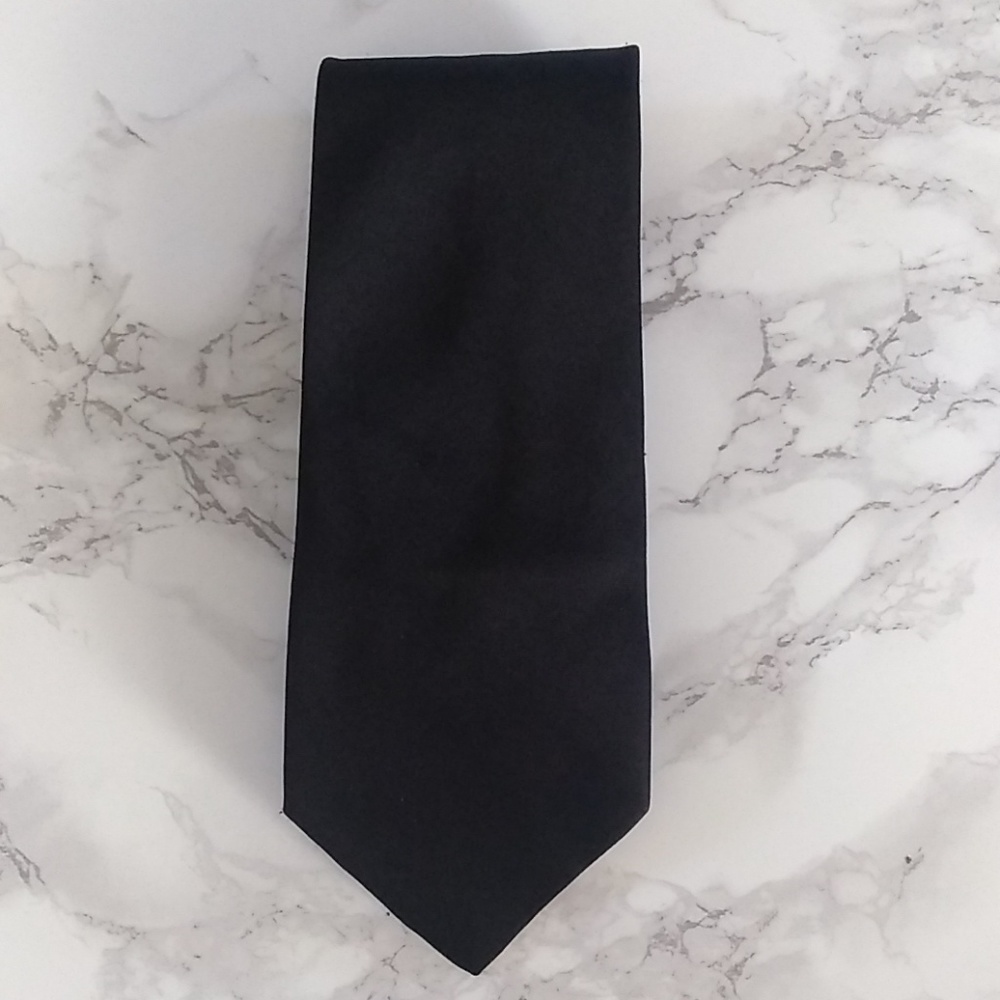 Dino Orsini Black Solid Tie